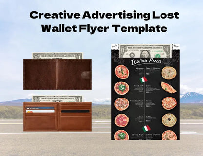 Creative Advertising Lost Wallet Flyer Template